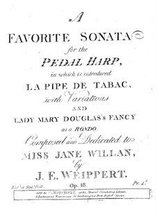 Sonate für Pedalharfe, Op.18: Sonate für Pedalharfe by John Erhardt Weipert