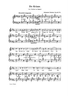 Vier Lieder, Op.46: Nr.1 Die Kränze by Johannes Brahms