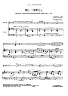 Wiegenlied, Op.20: Berceuse by Eugène Ysaÿe