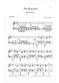 Aritzari für Streicher und Klavier: Klavierstimme by Dámaso Zabalza