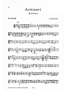 Aritzari für Streicher und Klavier: Violinstimme II by Dámaso Zabalza