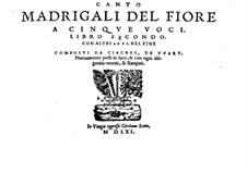 Madrigali del Fiore: Buch II by Giaches de Wert