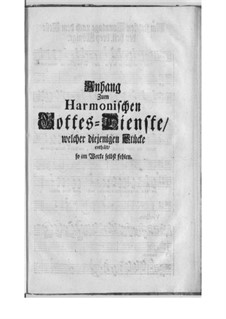 Harmonischer Gottesdienst: Supplement by Georg Philipp Telemann