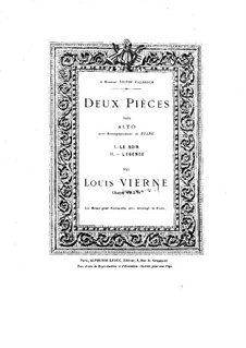 Zwei Stücke für Bratsche und Klavier, Op.5: Nr.2 Légende by Louis Vierne