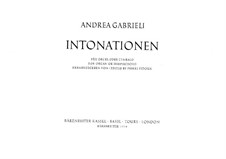 Intonazioni: Intonazioni by Andrea Gabrieli