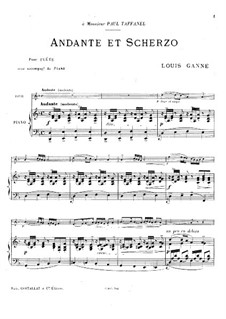 Andante und Scherzo für Flöte und Klavier: Partitur by Louis Ganne