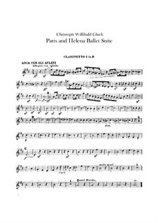 Ballett-Suite: Klarinettenstimmen by Christoph Willibald Gluck