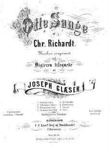 Acht Lieder von C. Richardt: Acht Lieder von C. Richardt by Joseph Glæser