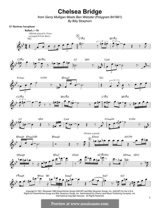 Chelsea Bridge (Duke Ellington): For baritone saxophone by Billy Strayhorn