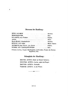Die Königin von Saba, Op.27: Vollsammlung by Karl Goldmark