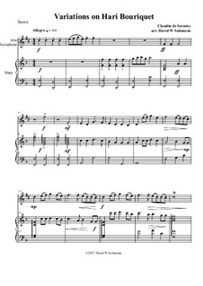 Variations on Hari Bouriquet: For alto saxophone and harp by Claudin de Sermisy