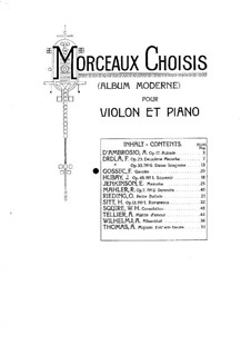 Gavotte in D-Dur: Für Violine und Klavier by François Joseph Gossec