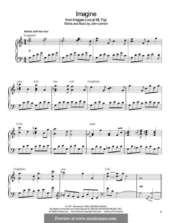 Piano version: Für einen Interpreten by John Lennon