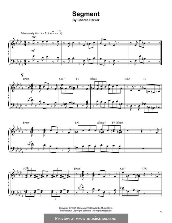 Segment: Für Klavier by Charlie Parker