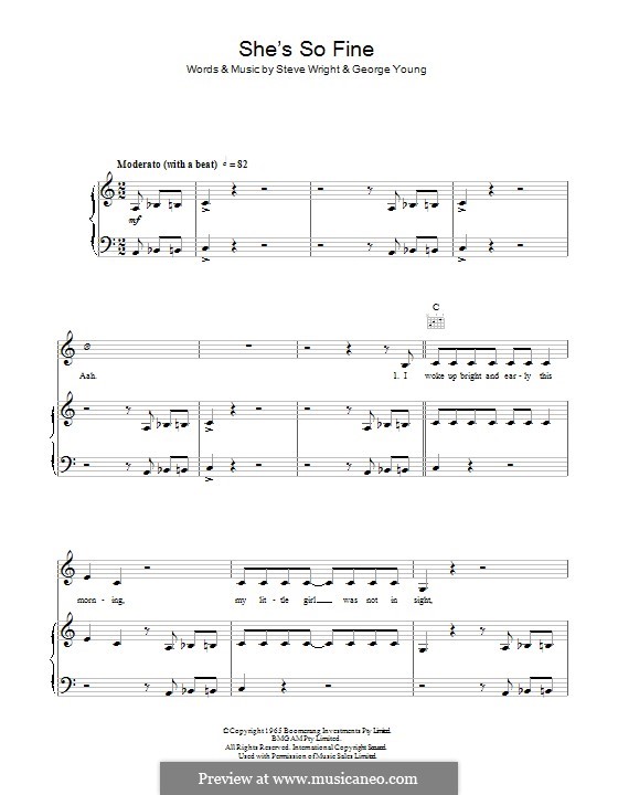 She's So Fine (The Easybeats) von G. Young, S. Wright Noten auf MusicaNeo