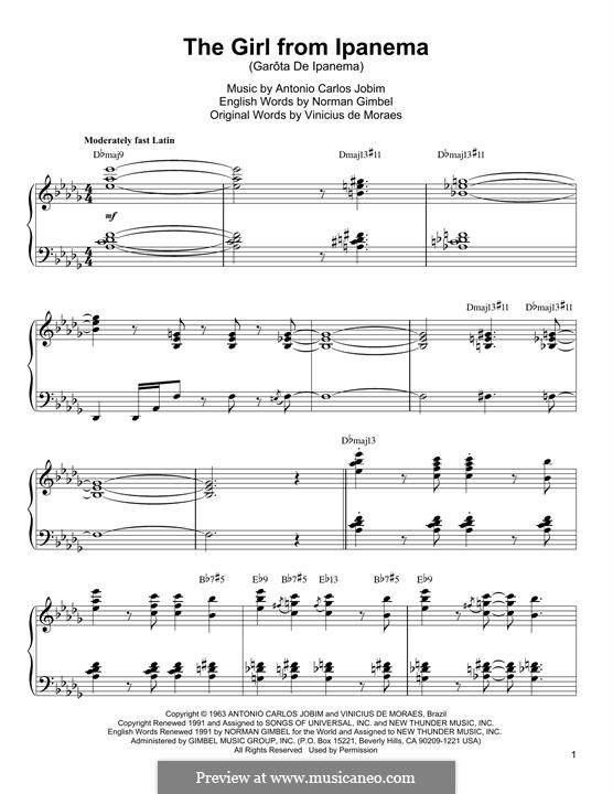 Piano version: Für einen Interpreten by Antonio Carlos Jobim