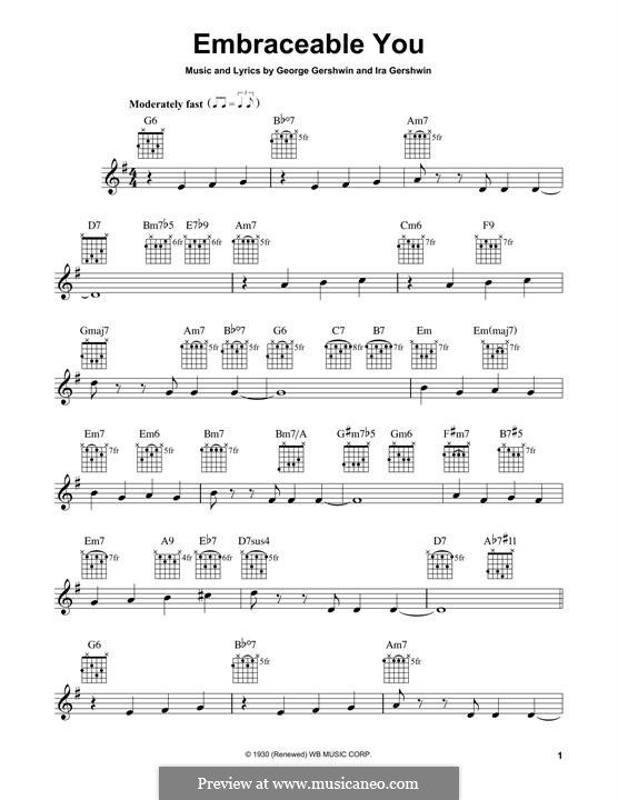 Embraceable You (from Girl Crazy): Für Gitarre mit Tabulatur by George Gershwin