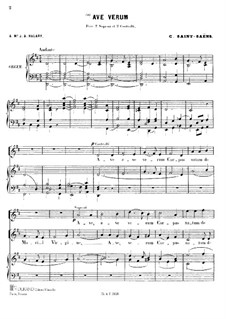 Ave verum in D Major: Ave verum in D Major by Camille Saint-Saëns