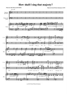 How shall I sing that Majesty: SATB and piano (new version) by David W Solomons