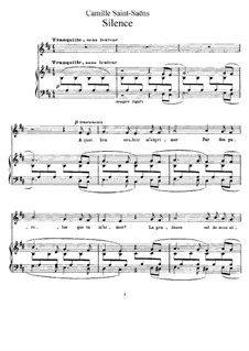 La cendre rouge, Op.146: No.4 Silence by Camille Saint-Saëns