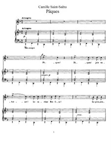 La cendre rouge, Op.146: No.5 Pâques (Paskha) by Camille Saint-Saëns