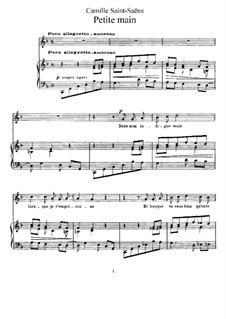 La cendre rouge, Op.146: No.9 Petite main by Camille Saint-Saëns