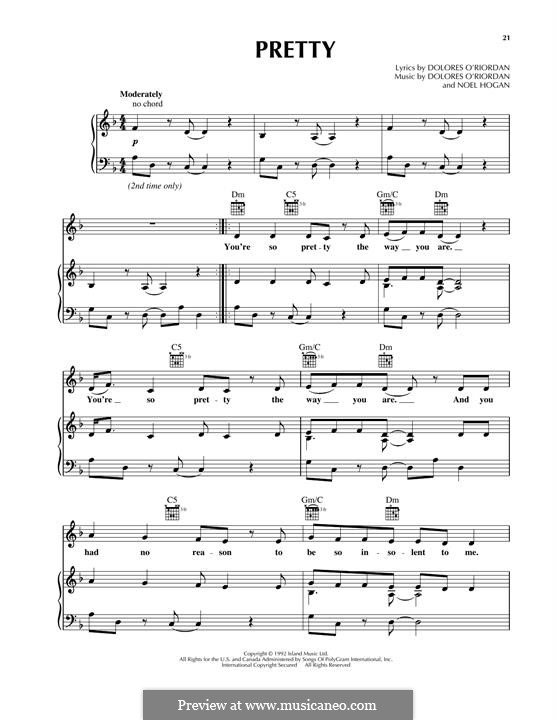 Pretty (The Cranberries) von D. O'Riordan, N. Hogan Noten auf MusicaNeo