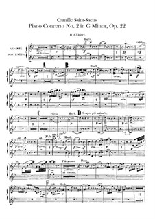 Konzert für Klavier und Orchester Nr.2 in g-Moll, Op.22: Oboenstimmen I, II by Camille Saint-Saëns
