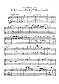Konzert für Cello und Orchester Nr.1 in a-Moll, Op.33: Flötenstimme by Camille Saint-Saëns