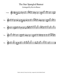 Instrumental version (one instrument): Für Violine by John Stafford Smith