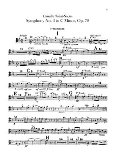 Sinfonie Nr.3 in c-Moll 'Orgelsinfonie', Op.78: Posaunen- und Tubastimmen by Camille Saint-Saëns