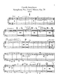 Sinfonie Nr.3 in c-Moll 'Orgelsinfonie', Op.78: Orgelstimme by Camille Saint-Saëns