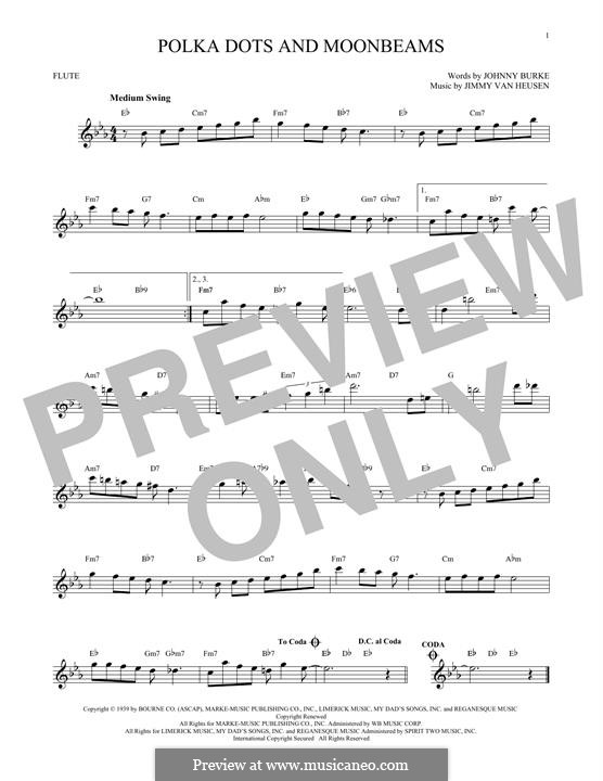 Polka Dots And Moonbeams Von J V Heusen Noten Auf Musicaneo Polka Dots And Moonbeams Von J V Heusen Noten Auf Musicaneo