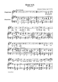 Sechs Lieder, Op.97: Nr.5 Komm bald by Johannes Brahms