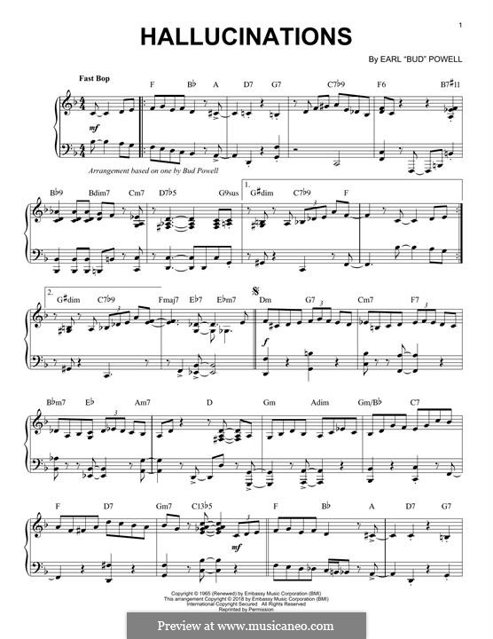 Hallucinations: Für Klavier by Bud Powell
