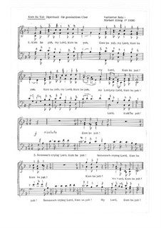 Kumbaya my Lord: SATB, Op.12.1 by folklore