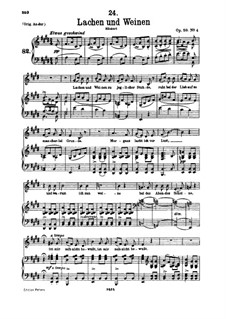 Lachen und Weinen, D.777 Op.59 No.4: Für tiefe Stimme und Klavier by Franz Schubert