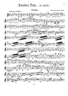 Klaviertrio No.2 in a-Moll, Op.83: Violinstimme by Bernhard Scholz