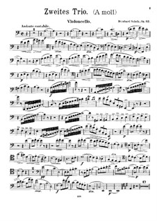 Klaviertrio No.2 in a-Moll, Op.83: Cellostimme by Bernhard Scholz