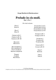 No.2 Prélude: For wind band by Sergei Rachmaninoff