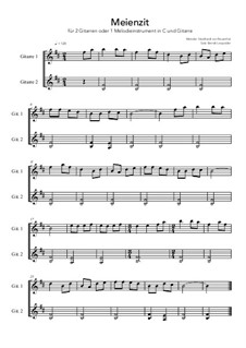 Meienzit: For 2 guitars or 1 melody instrument and guitar (b minor) by Neidhardt von Reuenthal