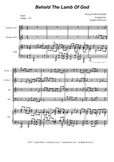 Fragmente: Part 2, for brass ensemble (full score and parts) by Georg Friedrich Händel
