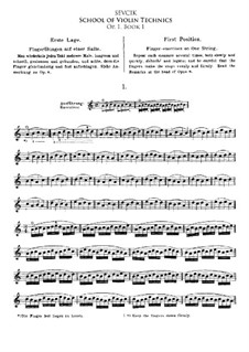 Schule der Violintechnik, Op.1: Buch I by Otakar Ševčík