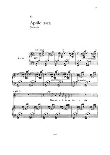 Aprile: Für Stimme und Klavier by Francesco Paolo Tosti