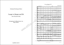 Lueget vo Bergen und Tal: For wind band by Ferdinand Fürchtegott Huber