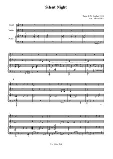 Vocal version: Für Gesang, Geige und Klavier (B-Dur) by Franz Xaver Gruber