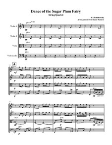 Nr.3 Tanz der Zuckerfee: Für Streichquartett by Pjotr Tschaikowski