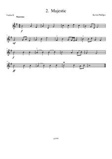 Munchkin Suite: No.2 Majestic - violin 2 part by Kevin Phillips