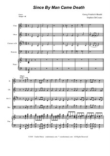 Nr.46 Wie durch einen der Tod: For woodwind quartet by Georg Friedrich Händel