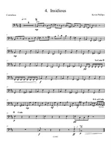 Munchkin Suite: No.4 Insidious - double bass part by Kevin Phillips
